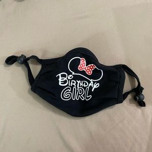 Disney birthday girl face mask